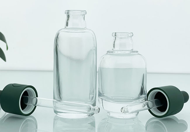 details of glass bottle