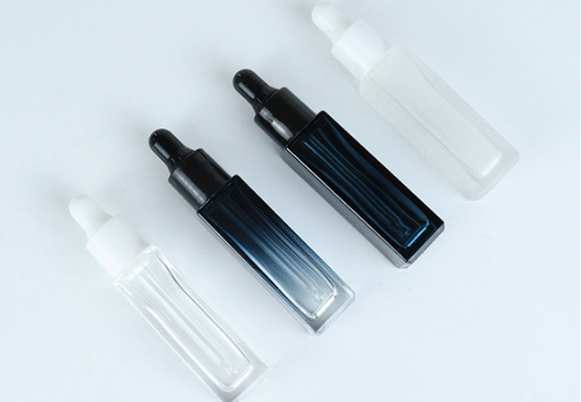 Gradient Black Dropper Glass Bottle